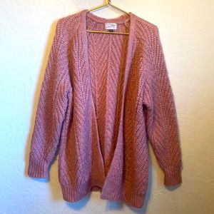 Cozy Oversized Sweater Sz L Rose color